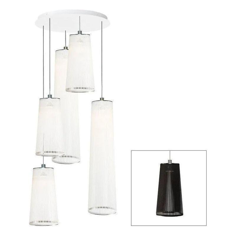 Pablo Designs - Solis Chandelier 5 - SOLI CHAN MIX 24/48 - 5 BLK - Canada Light Shop