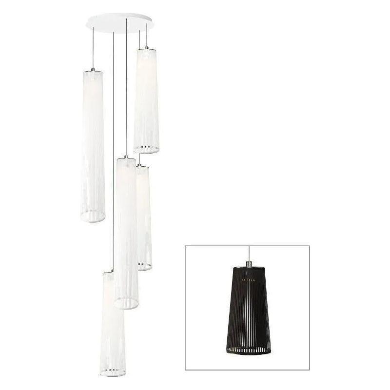 Pablo Designs - Solis Chandelier 5 - SOLI CHAN MIX 48/72 - 5 BLK - Canada Light Shop