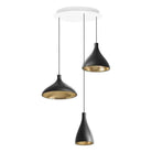 Pablo Designs - Swell Chandelier 3 - SWEL CHAN 1 MIX BLK/BRA - Canada Light Shop