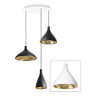 Pablo Designs - Swell Chandelier 3 - SWEL CHAN 1 MIX WHT/BRA - Canada Light Shop