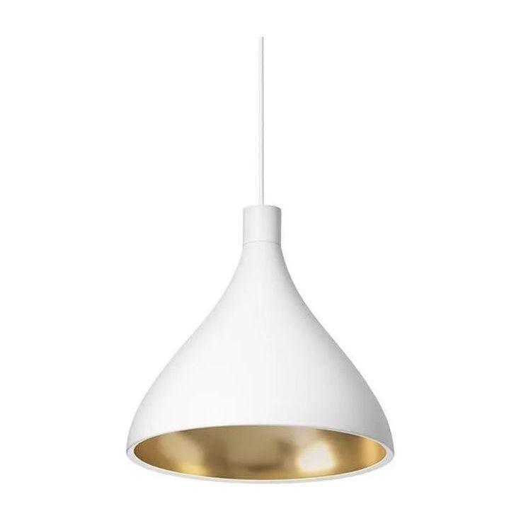 Pablo Designs - Swell Single Pendant - SWEL MED WHT/BRA - Canada Light Shop