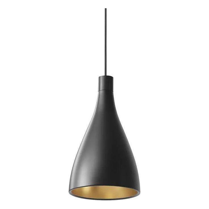 Pablo Designs - Swell Single Pendant - SWEL NRW BLK/BRA - Canada Light Shop