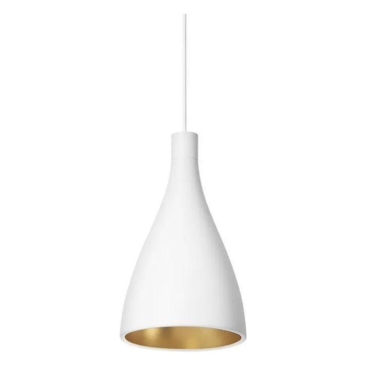 Pablo Designs - Swell Single Pendant - SWEL NRW WHT/BRA - Canada Light Shop
