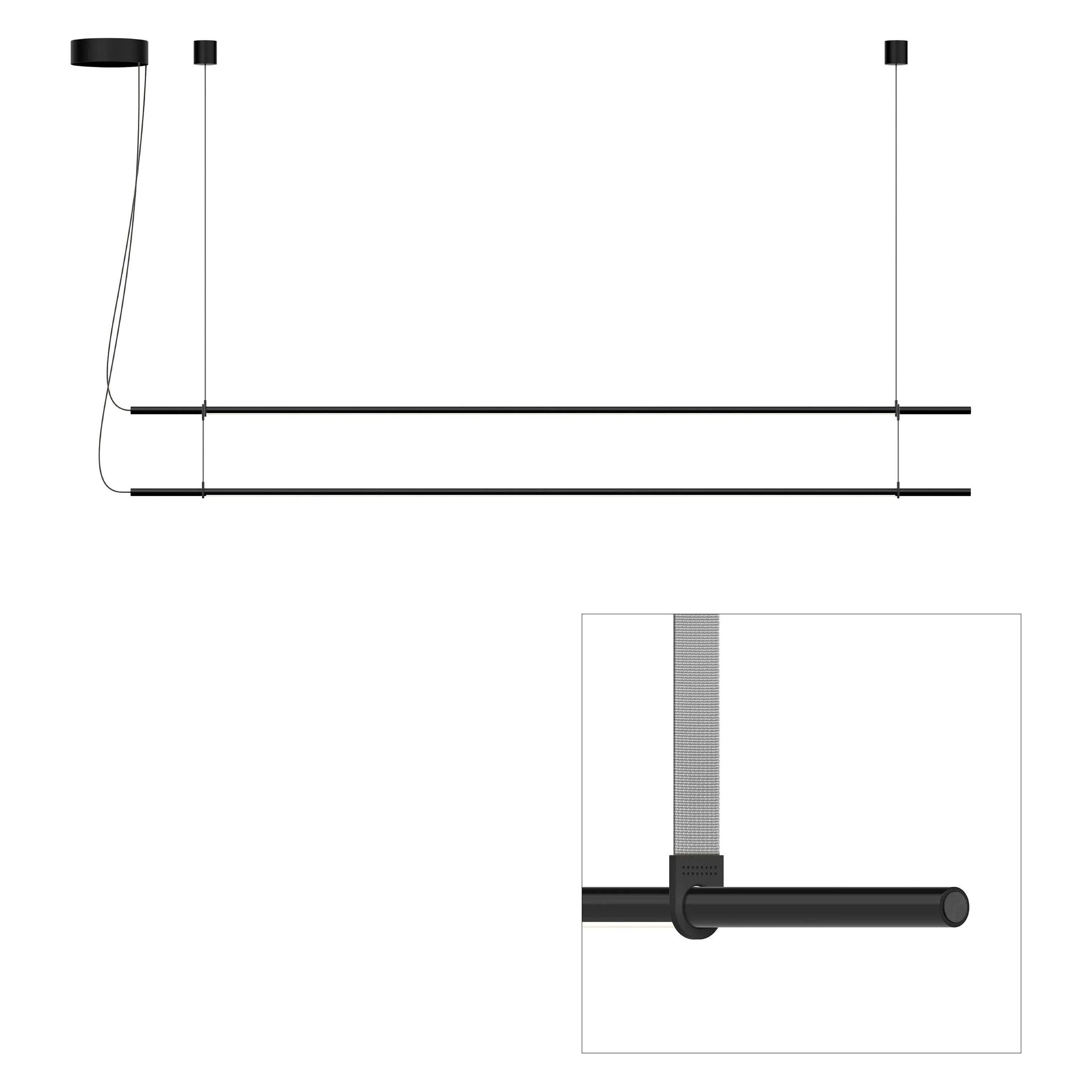 Pablo Designs - T.O Pendant 2 Stack - TO PND DBL BLK GRY - Canada Light Shop