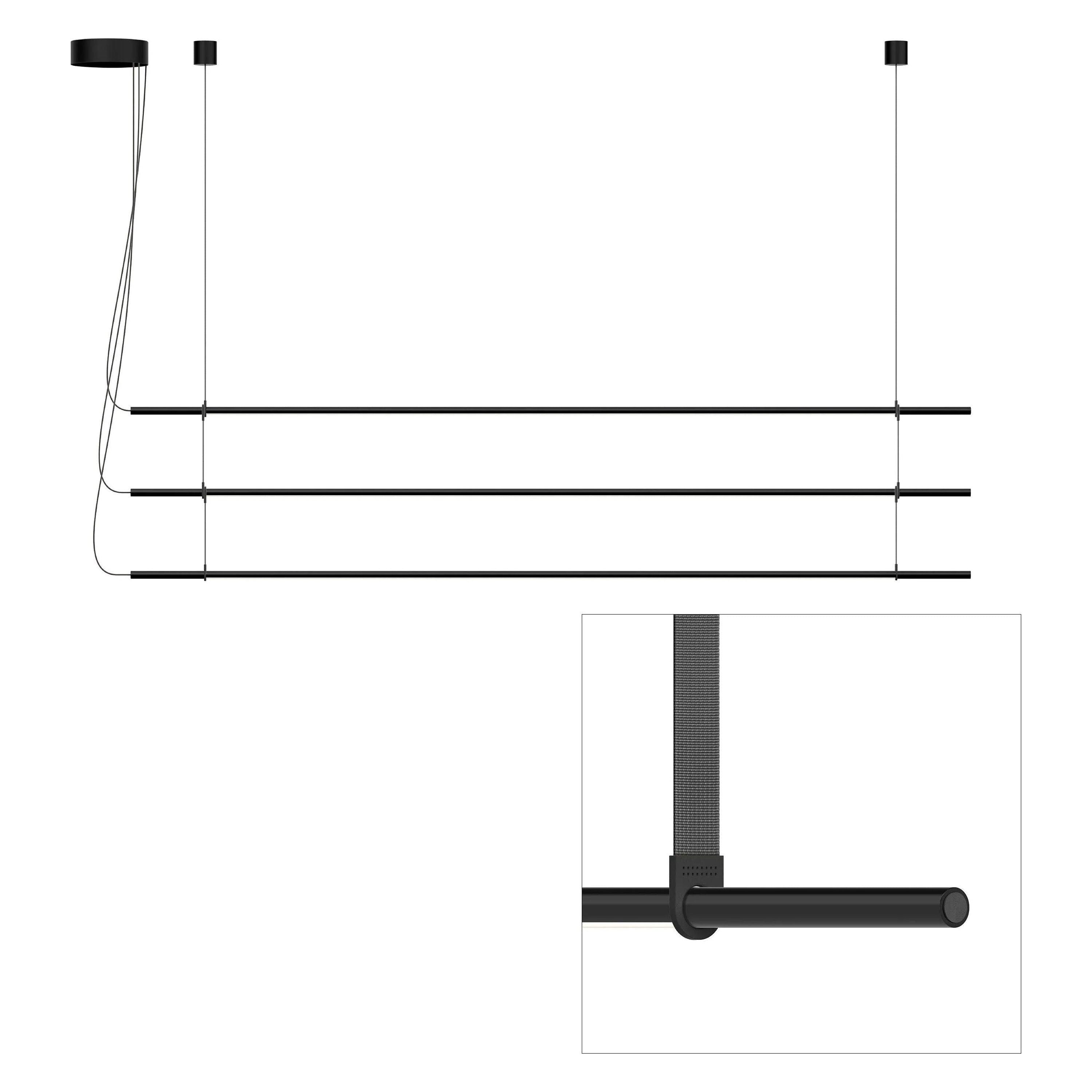 Pablo Designs - T.O Pendant 3 Stack - TO PND TPL BLK GPT - Canada Light Shop