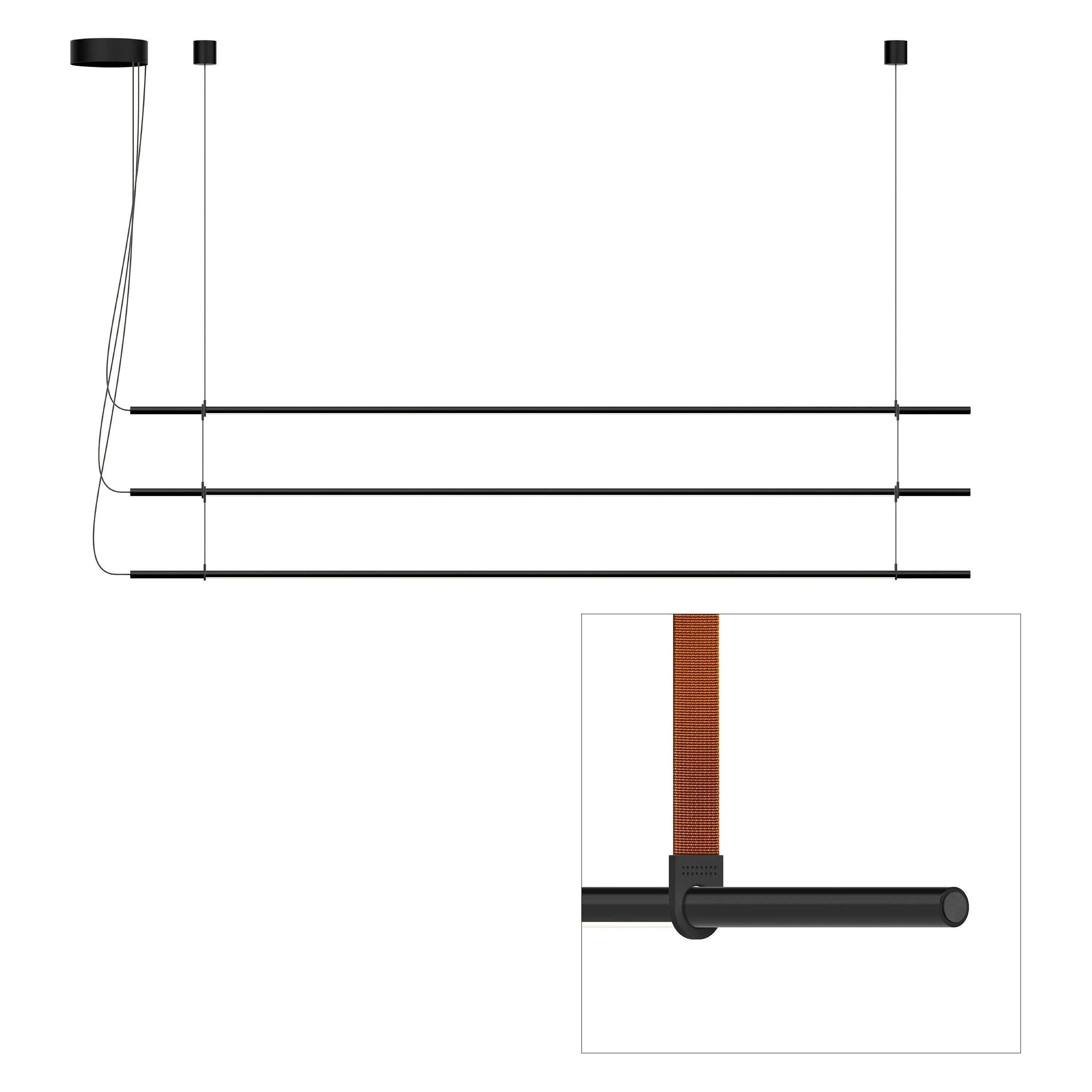 Pablo Designs - T.O Pendant 3 Stack - TO PND TPL BLK ORG - Canada Light Shop