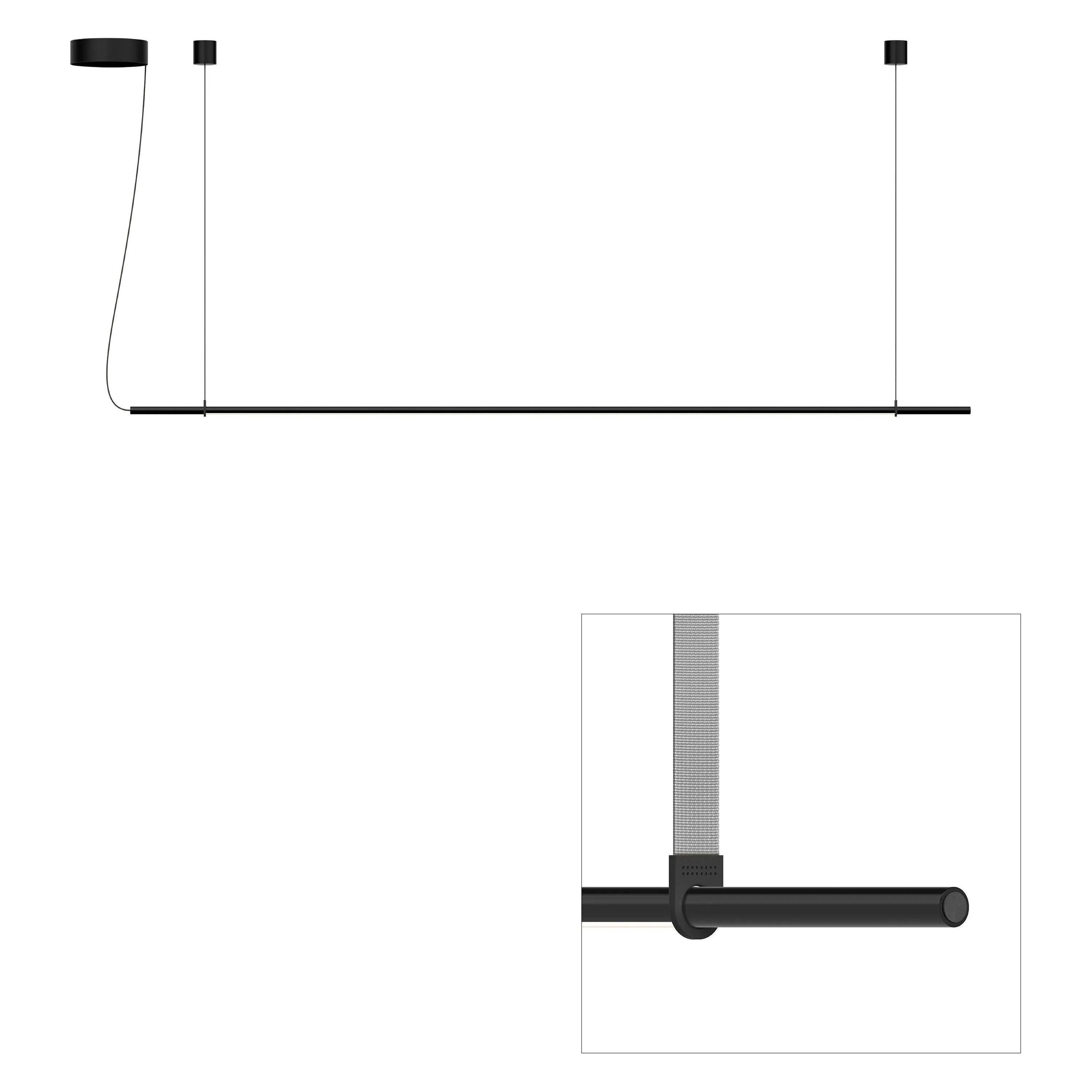 Pablo Designs - T.O Pendant - TO PND BLK LGT GRY - Canada Light Shop