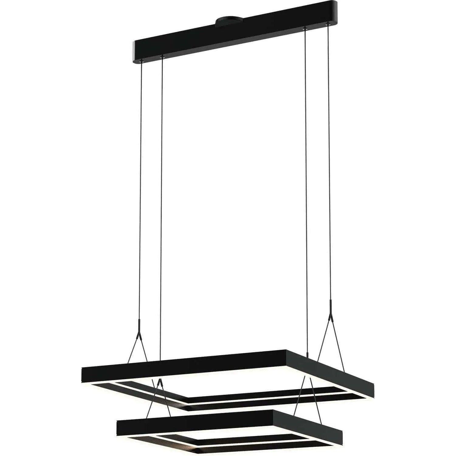 PageOne Lighting - Athena Two-Tier Square LED Chandelier - PP020252-SBB - Canada Light Shop