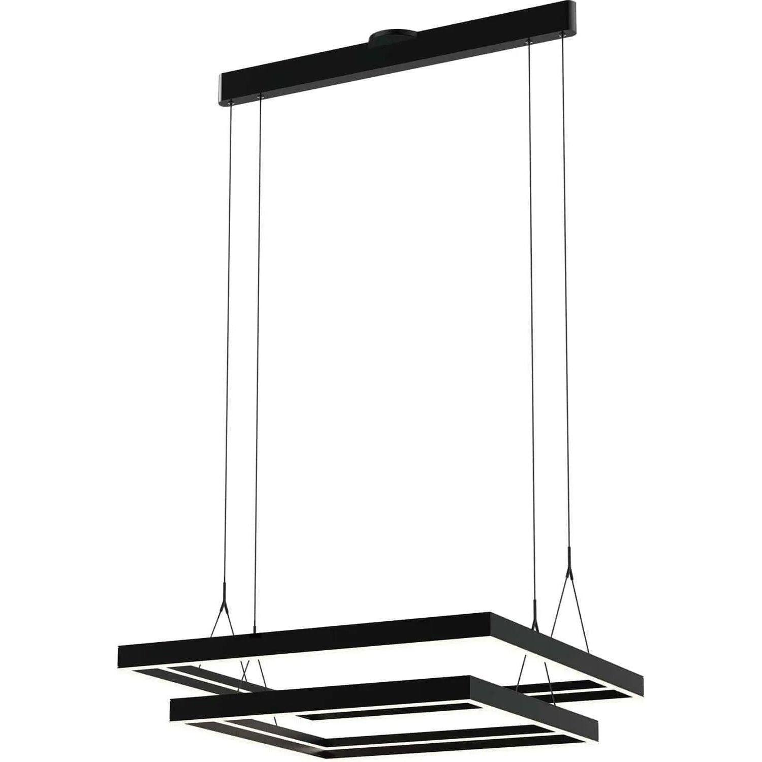 PageOne Lighting - Athena Two-Tier Square LED Chandelier - PP020253-SBB - Canada Light Shop