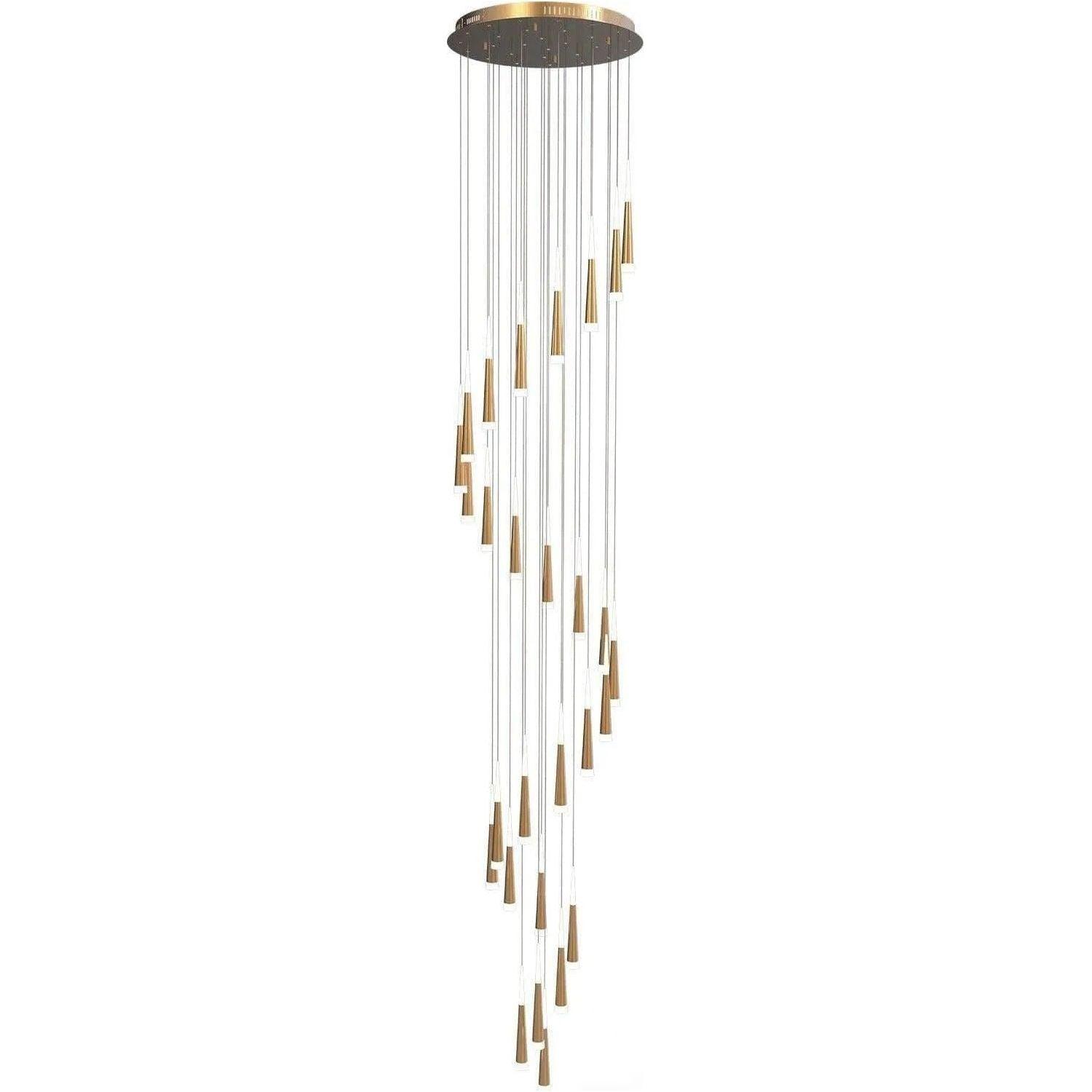 PageOne Lighting - Meteor Spiral LED Chandelier - PP121396-BG - Canada Light Shop