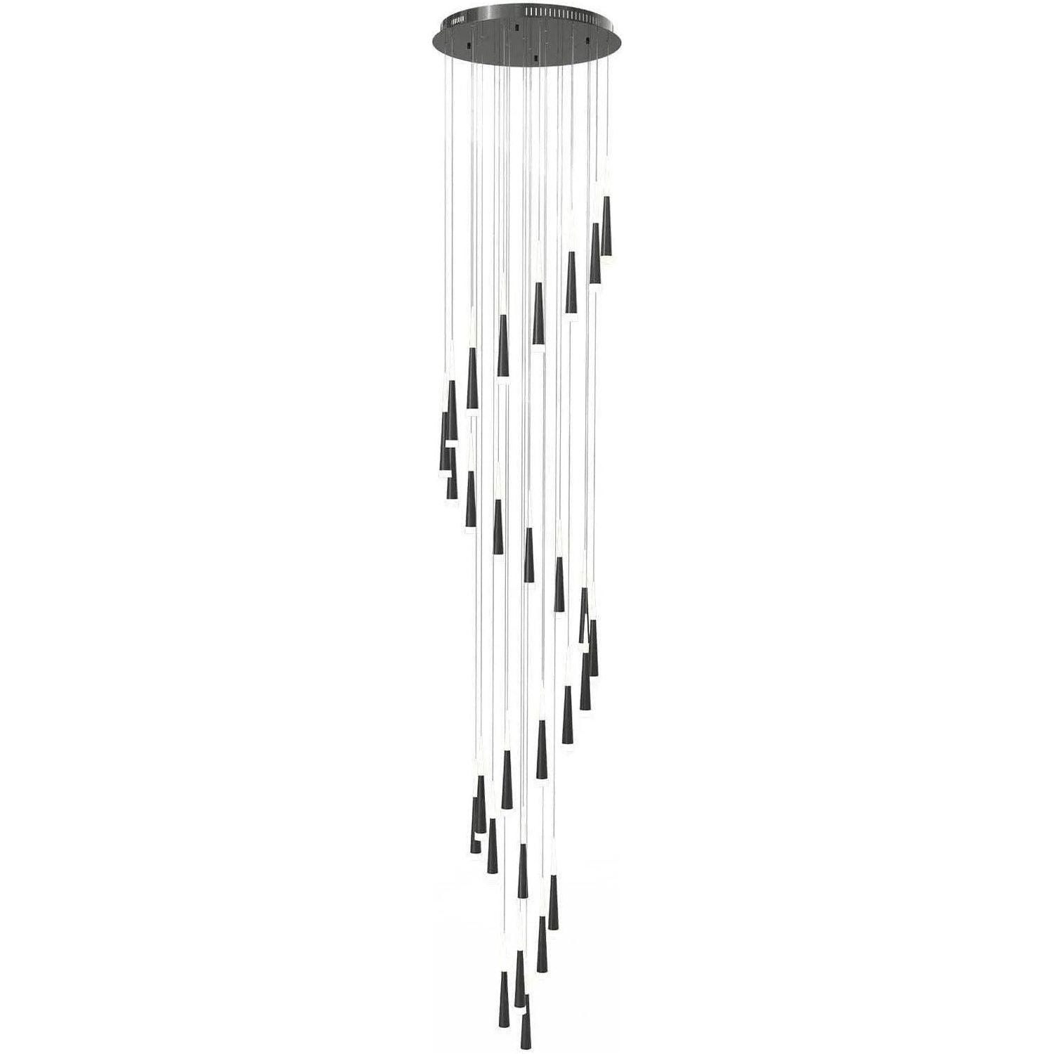 PageOne Lighting - Meteor Spiral LED Chandelier - PP121396-SDG - Canada Light Shop