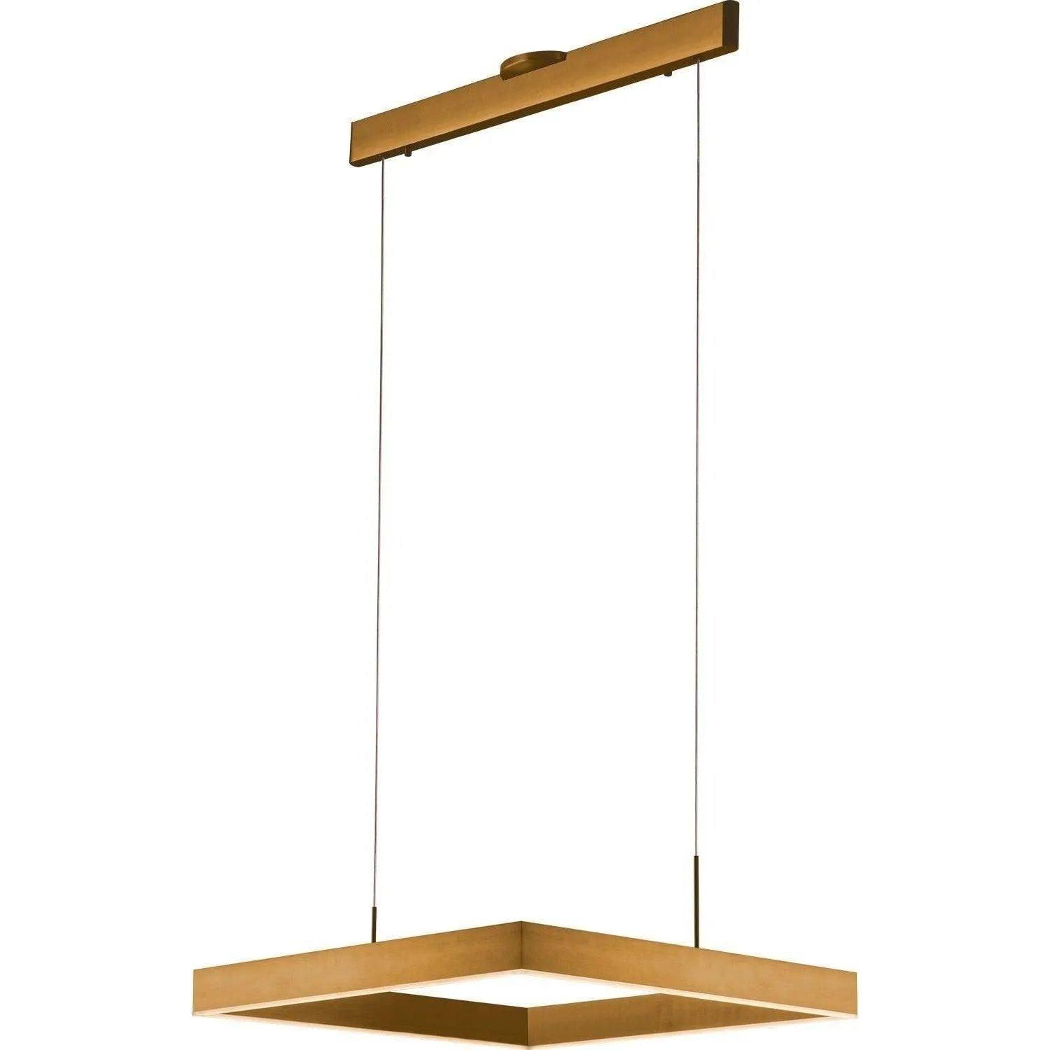 PageOne Lighting - Prometheus Square LED Pendant - PP120283-BG - Canada Light Shop