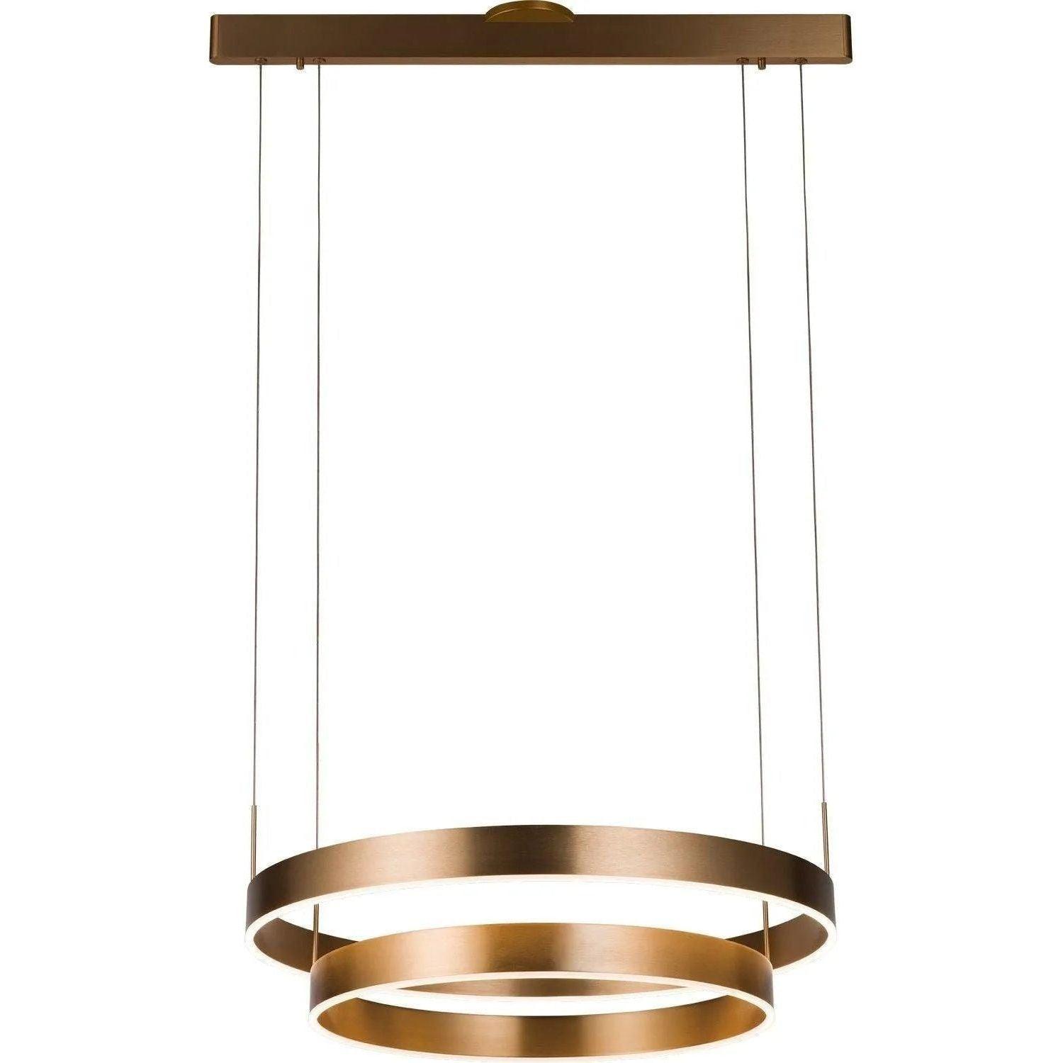 PageOne Lighting - Prometheus Two-Tier LED Pendant - PP120282-BG - Canada Light Shop