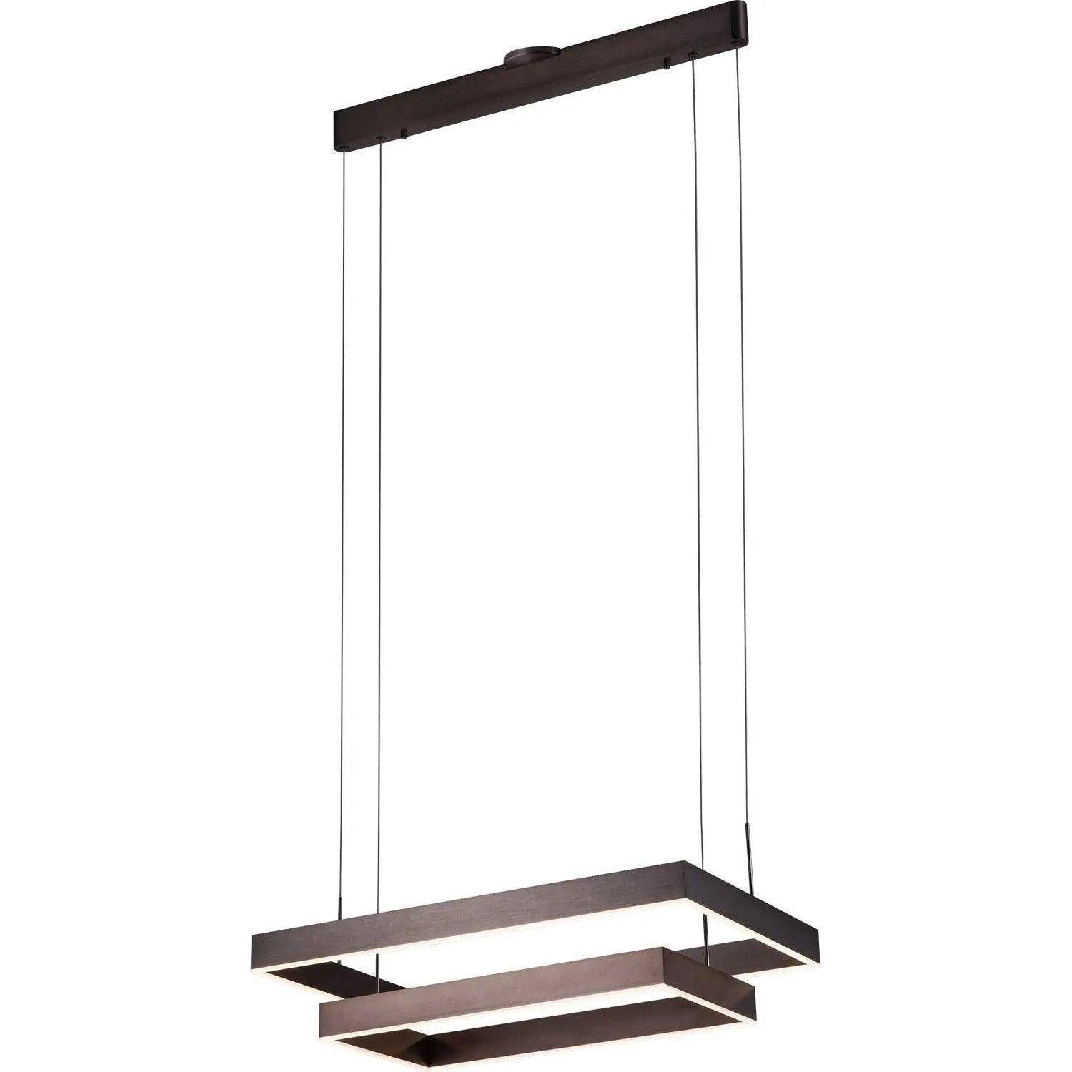 PageOne Lighting - Prometheus Two-Tier Rectangular LED Pendant - PP121153-DT - Canada Light Shop
