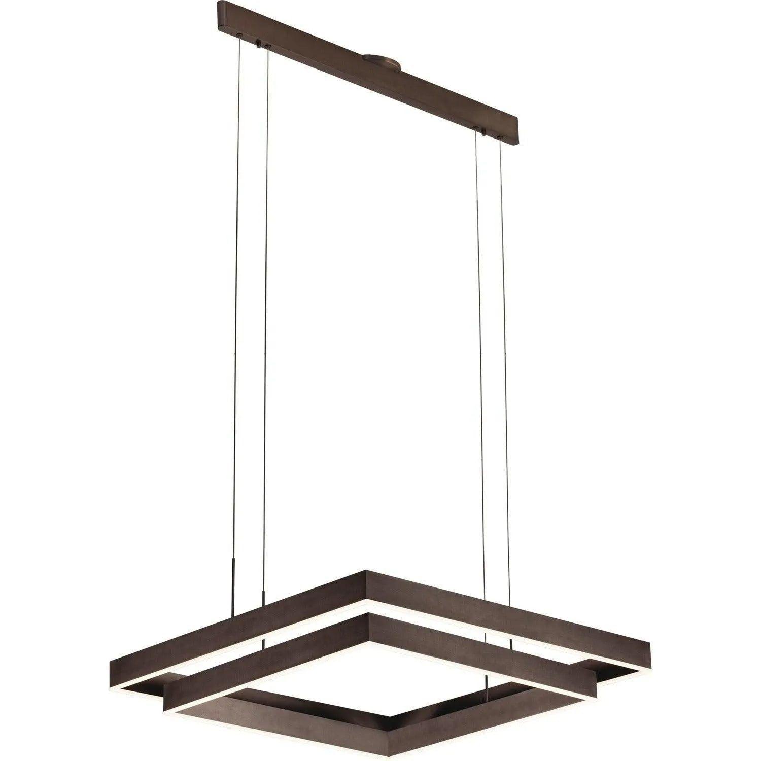 PageOne Lighting - Prometheus Two-Tier Square LED Pendant - PP120285-DT - Canada Light Shop