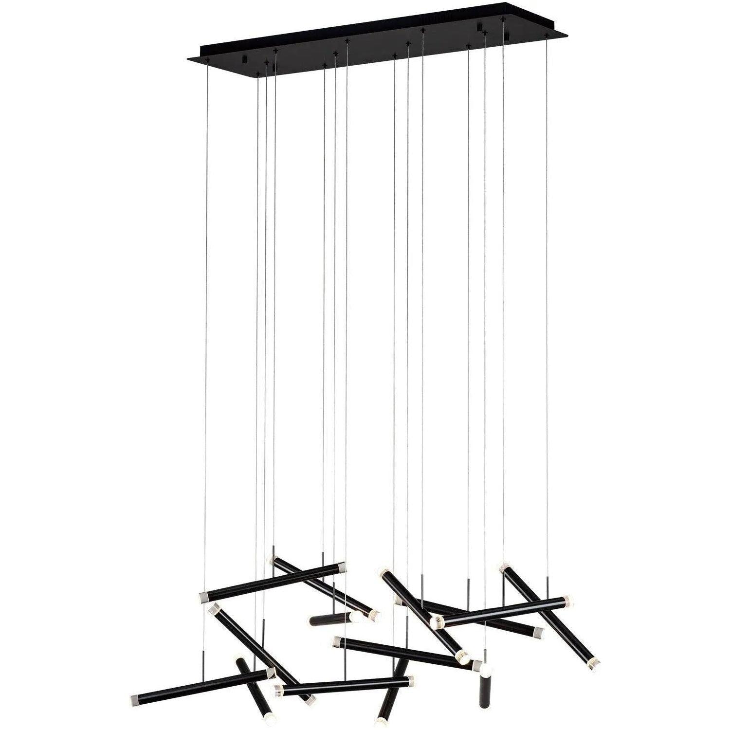 PageOne Lighting - Seesaw Linear LED Chandelier - PP020238-SDG - Canada Light Shop