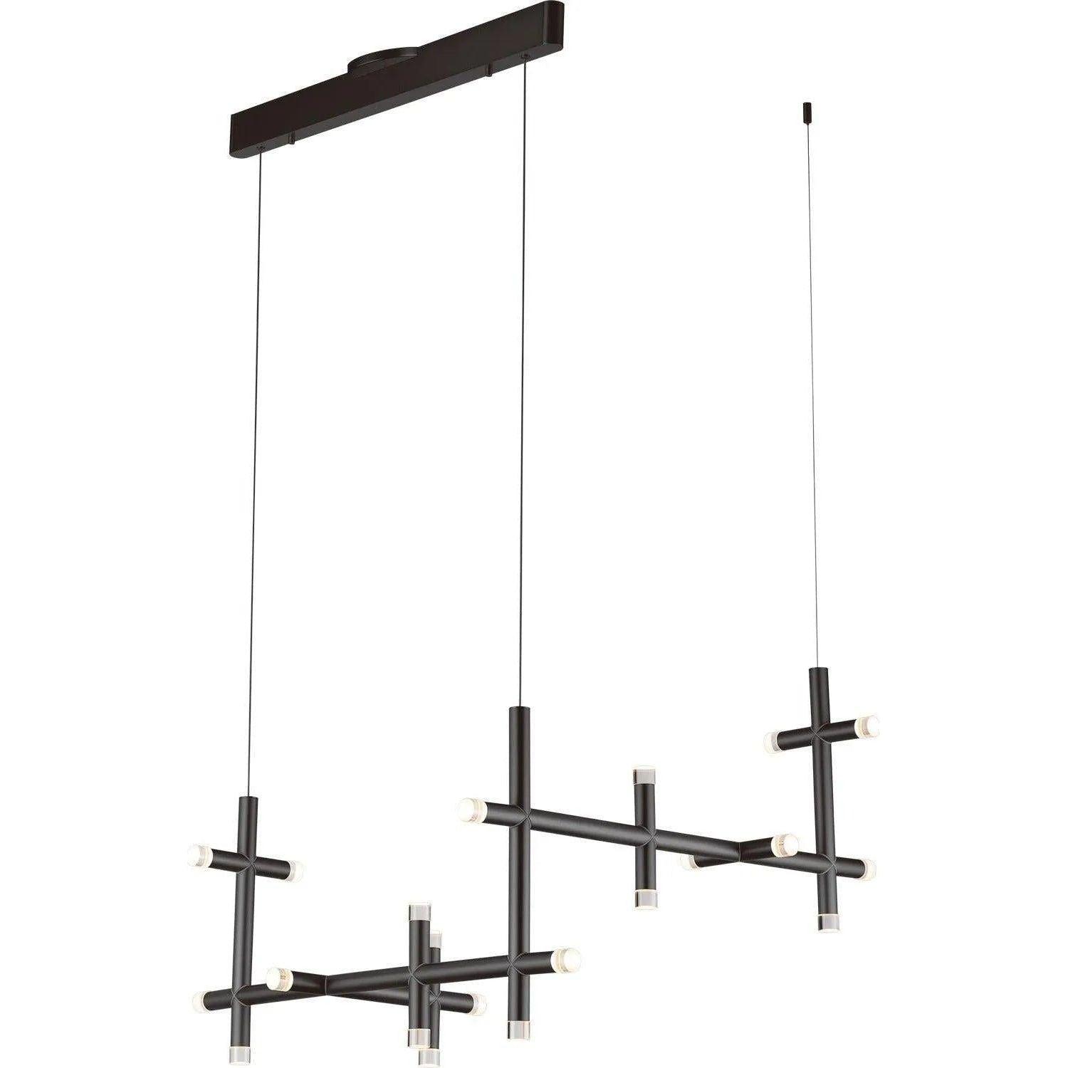 PageOne Lighting - Seesaw Off-Center Linear LED Pendant - PP020203-SDG - Canada Light Shop