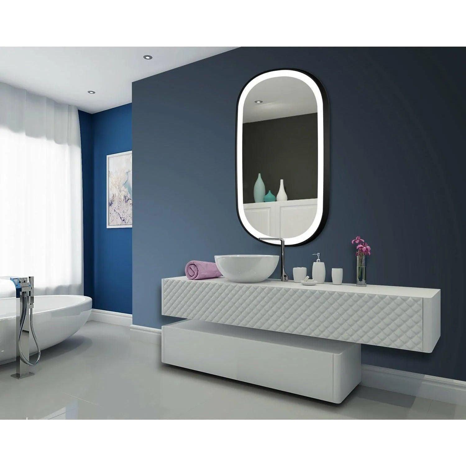 Paris Mirror - Chic Oval LED Mirror - CHICO32606000-BLK - Canada Light Shop