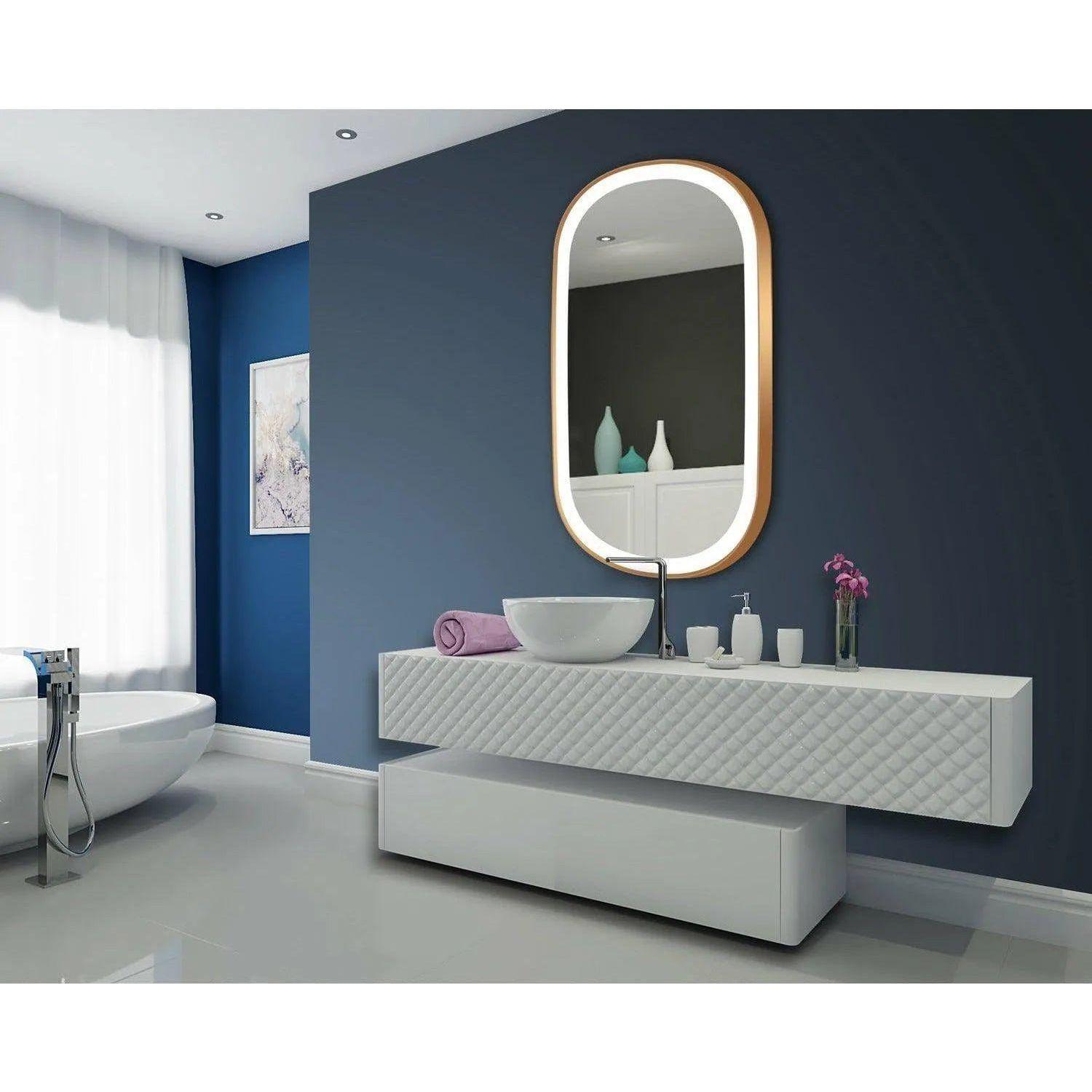 Paris Mirror - Chic Oval LED Mirror - CHICO32606000-BRZ - Canada Light Shop