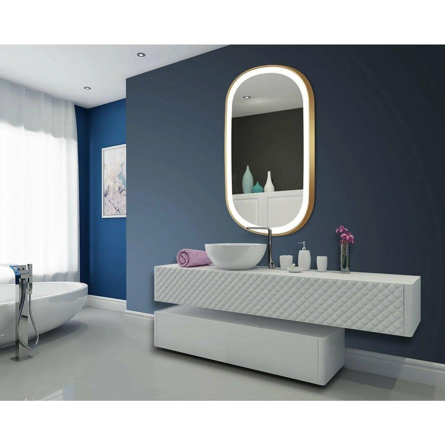 Paris Mirror - Chic Oval LED Mirror - CHICO32606000-GLD - Canada Light Shop