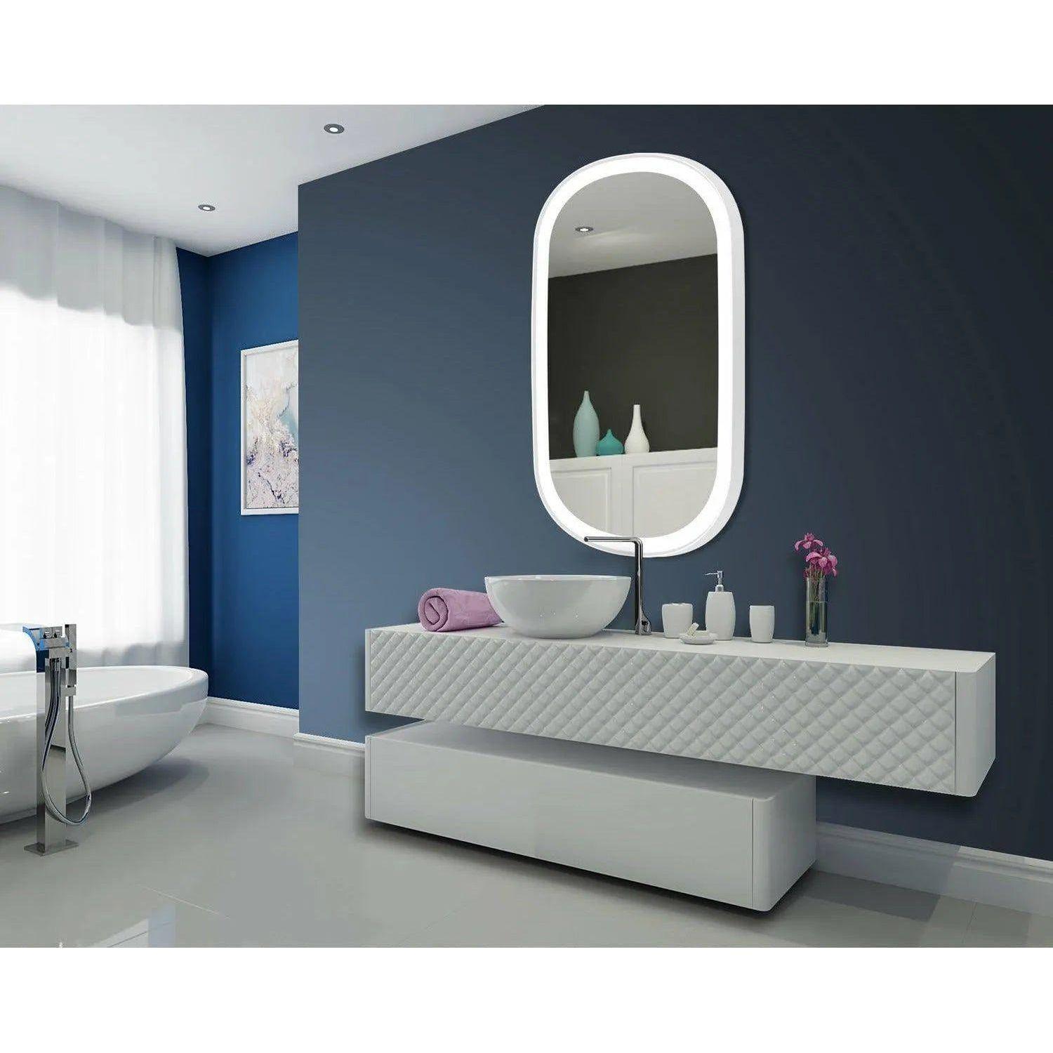 Paris Mirror - Chic Oval LED Mirror - CHICO32606000-WHT - Canada Light Shop