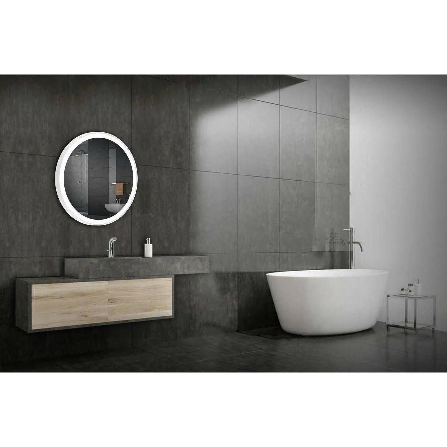 Paris Mirror - Chic Round LED Mirror - CHICR24246000-WHT - Canada Light Shop