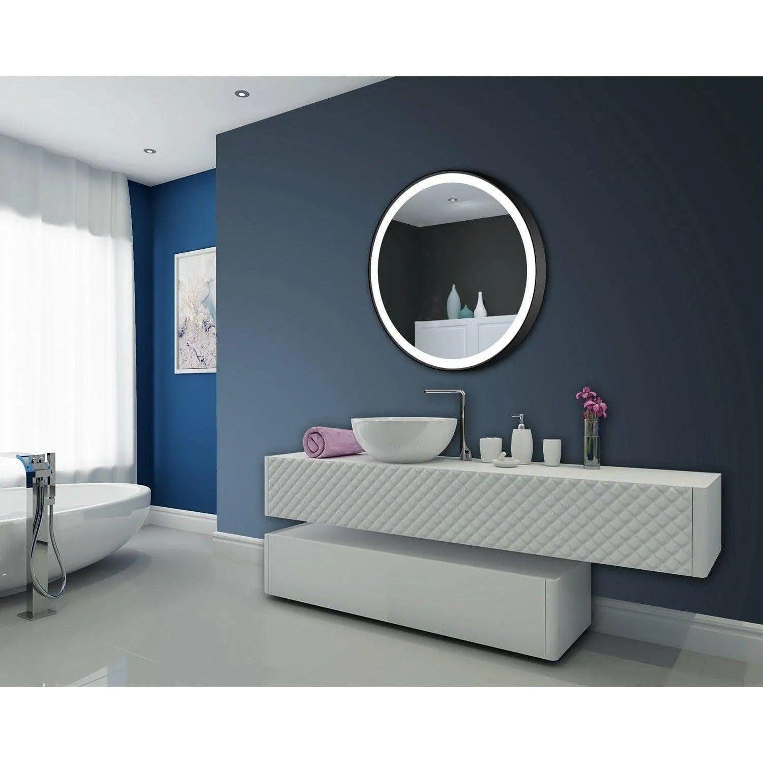 Paris Mirror - Chic Round LED Mirror - CHICR32326000-BLK - Canada Light Shop