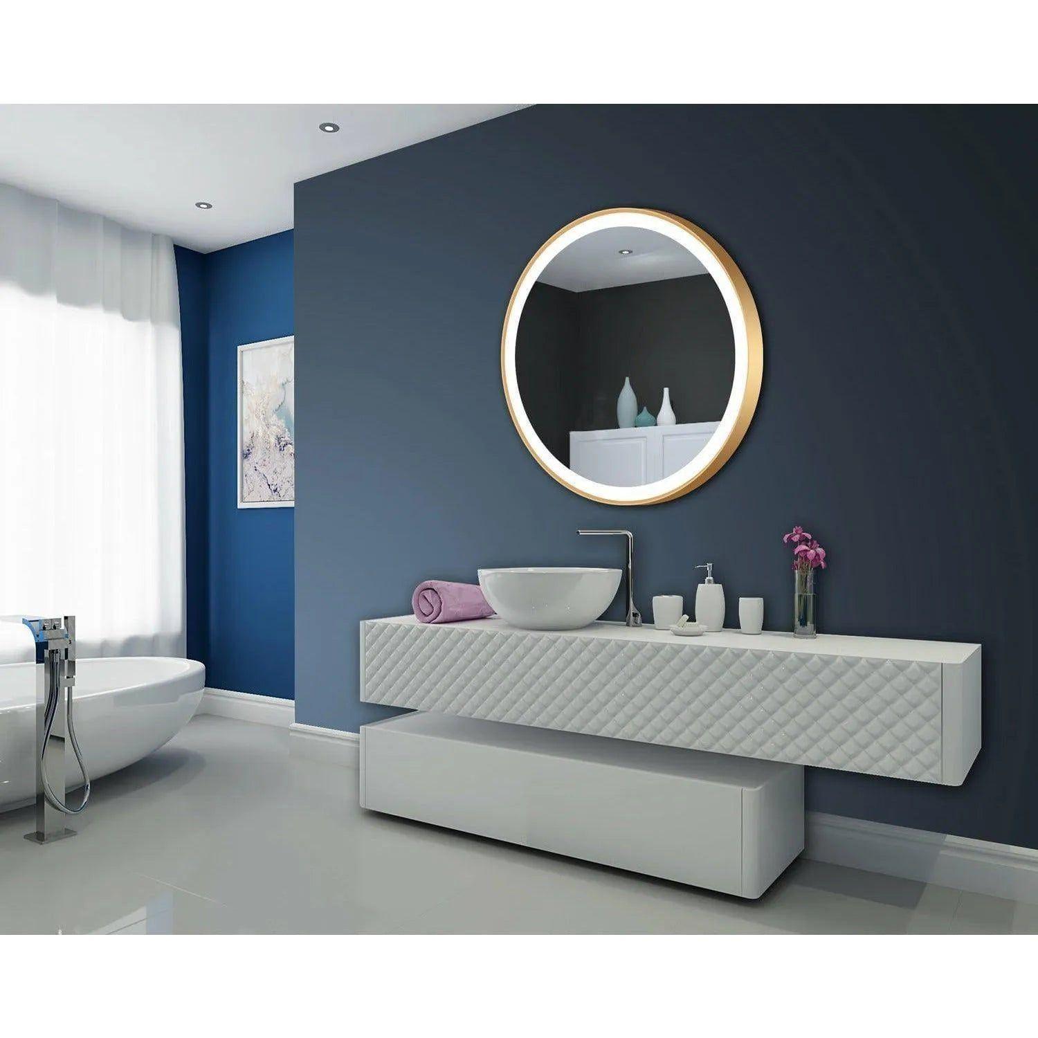 Paris Mirror - Chic Round LED Mirror - CHICR40406000-BRZ - Canada Light Shop