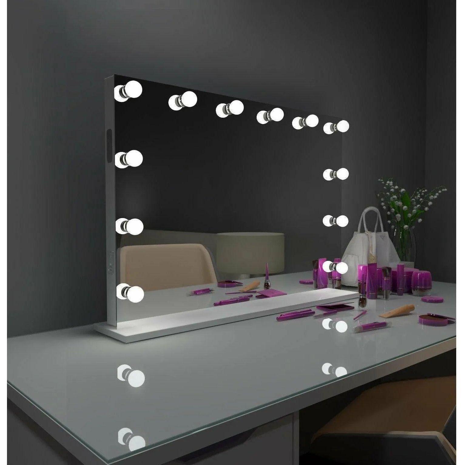 Paris Mirror - Hollywood Grace LED Mirror - HGRAC20263000-WHT - Canada Light Shop