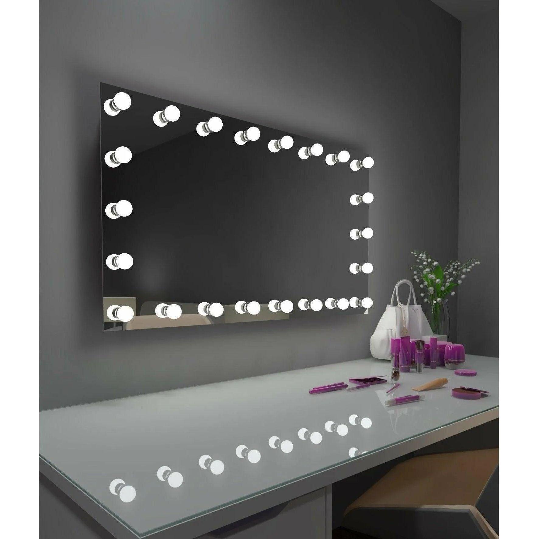 Paris Mirror - Hollywood Princess LED Mirror - HPRIN32243000-WHT - Canada Light Shop