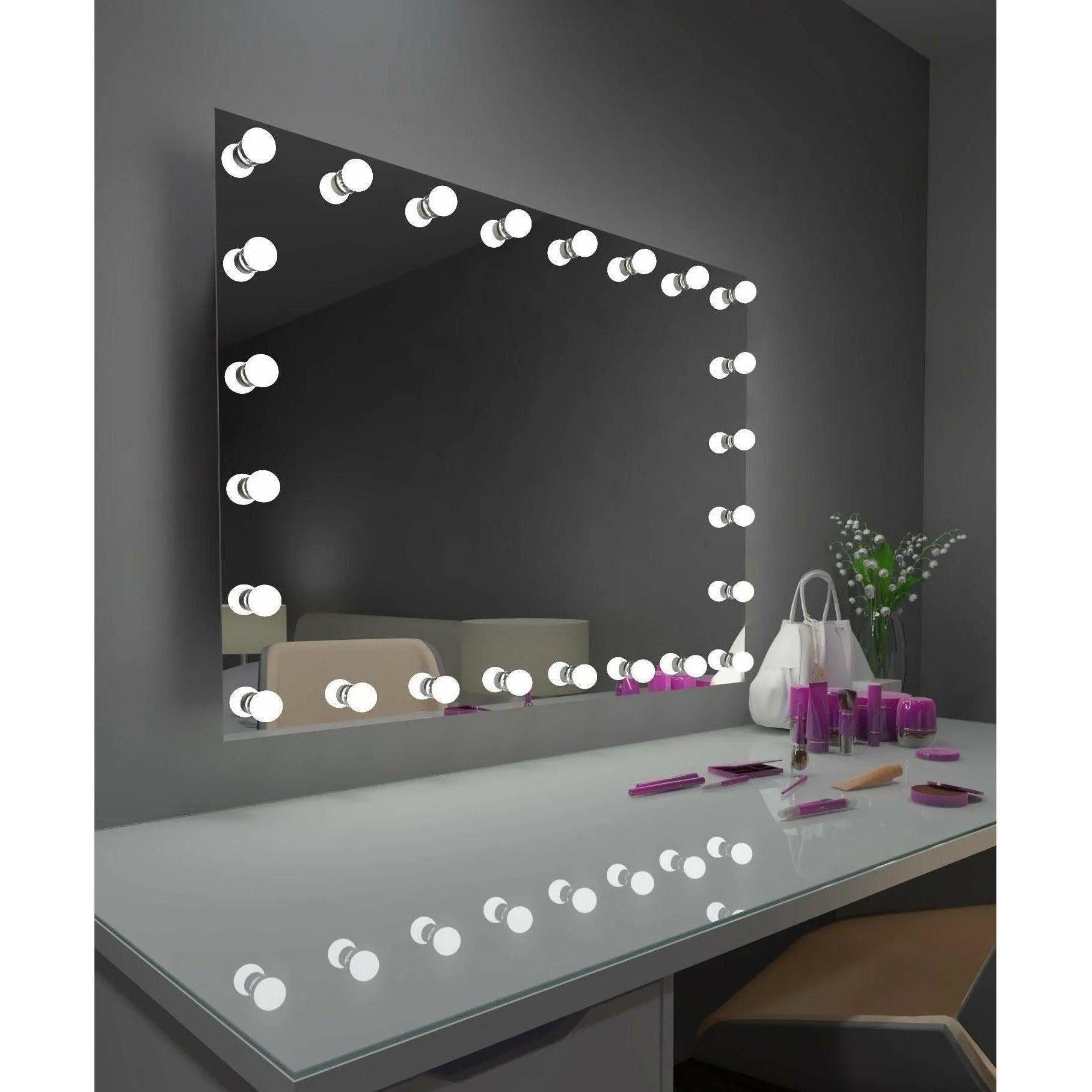 Paris Mirror - Hollywood Princess LED Mirror - HPRIN32243000-WHT - Canada Light Shop