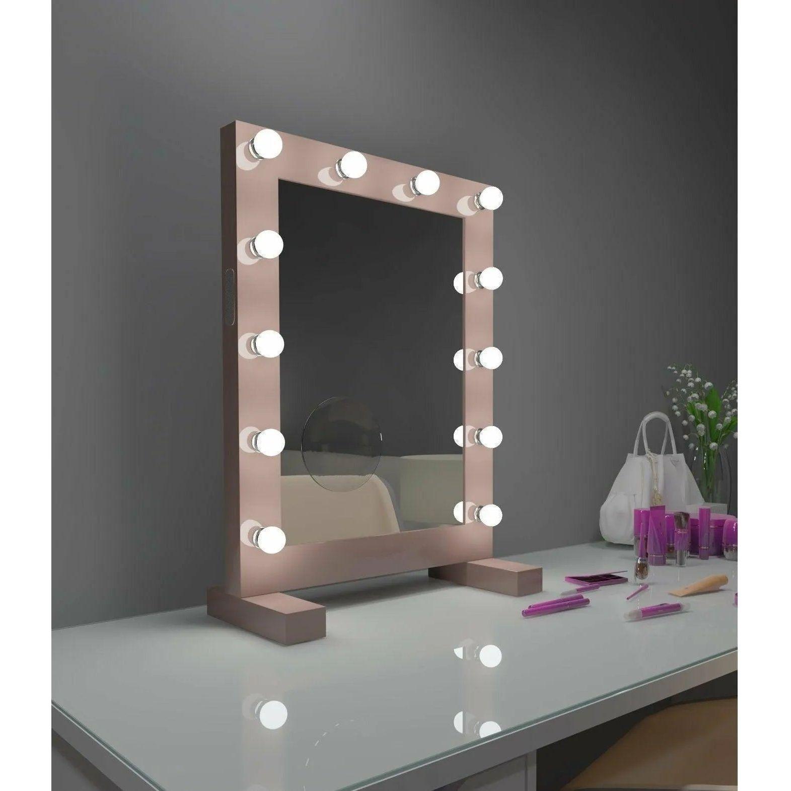 Paris Mirror - Hollywood Star LED Mirror - HSTAR24323000-PNK-BT - Canada Light Shop