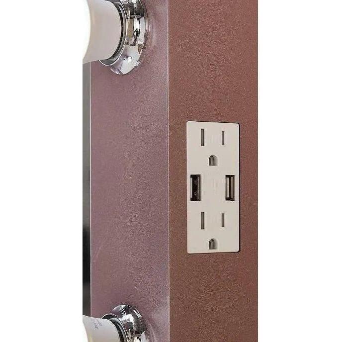 Paris Mirror - Hollywood Star LED Mirror - HSTAR24323000-PNK-BT - Canada Light Shop