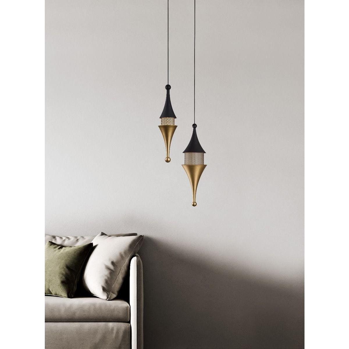 PageOne Lighting - Chess Princess LED Pendant - PP121136-BMB/BC (non dimmable) - Canada Light Shop