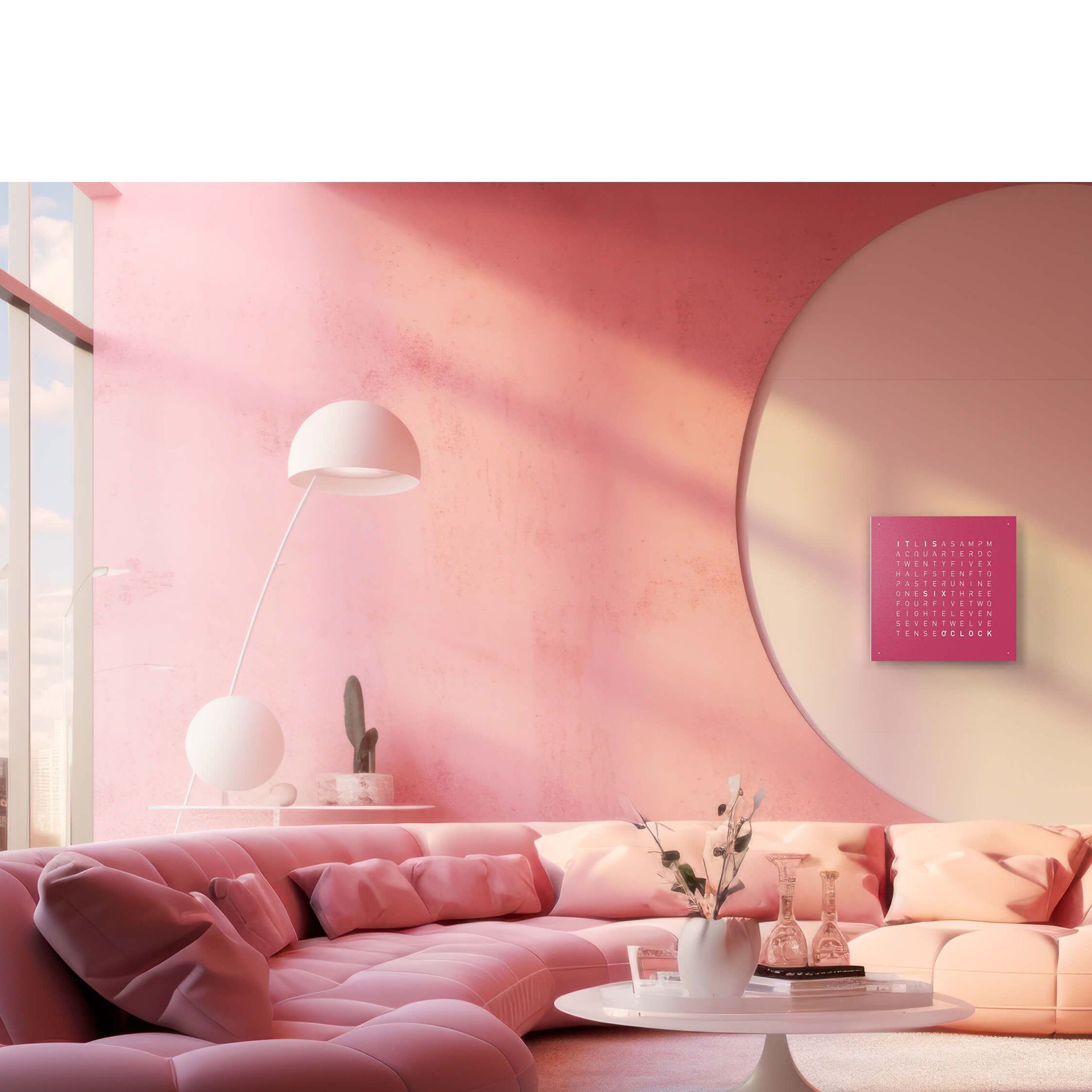 QLOCKTWO QT4PPPC QLOCKTWO EARTH 45 Pretty Pink