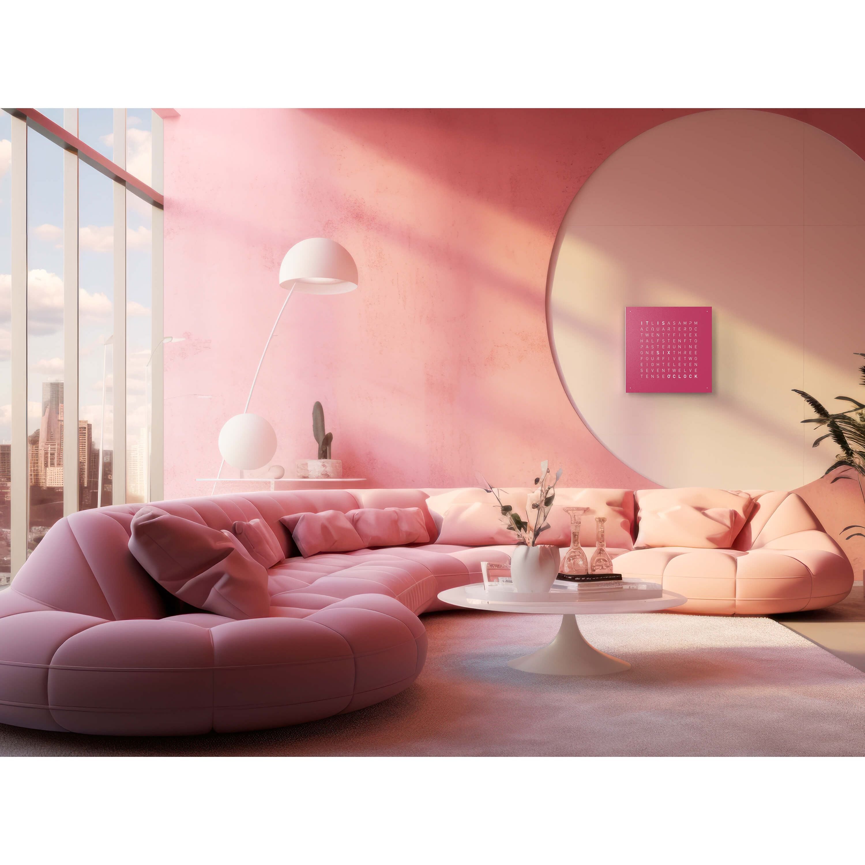 QLOCKTWO QT4PPPC QLOCKTWO EARTH 45 Pretty Pink