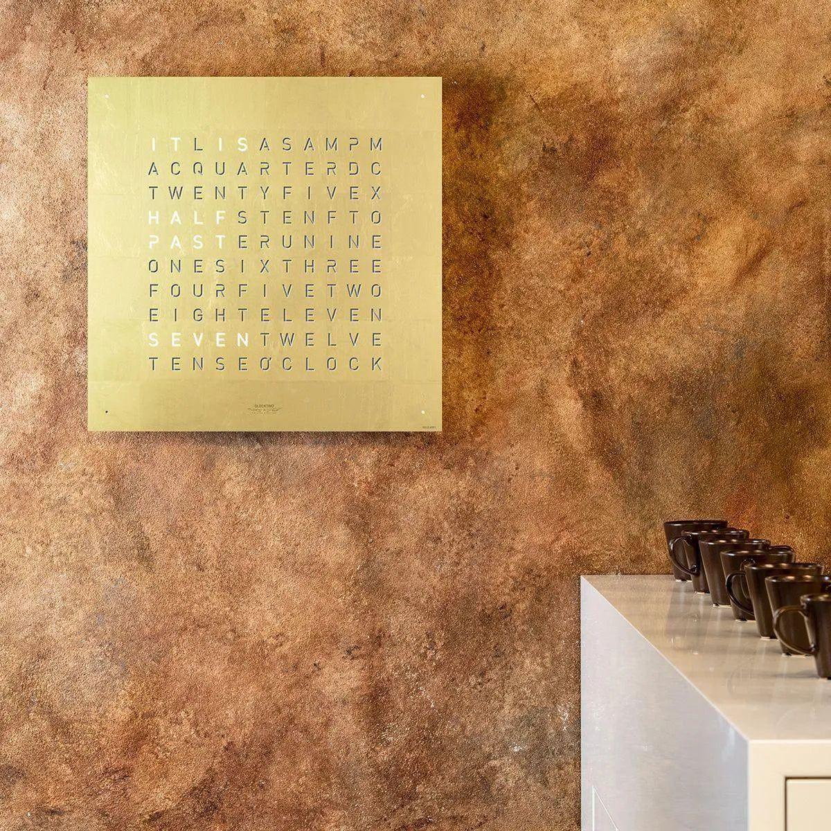 Qlocktwo - QLOCKTWO CLASSIC Gold Creator's Edition Wall Clock - QT-CLASSIC-CE-FR-GD - Canada Light Shop