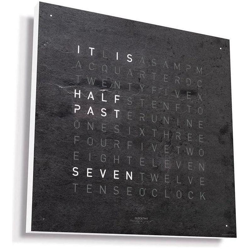 Qlocktwo - QLOCKTWO CLASSIC Metamorphite Creator's Edition Wall Clock - QT-CLASSIC-CE-EN-ME - Canada Light Shop