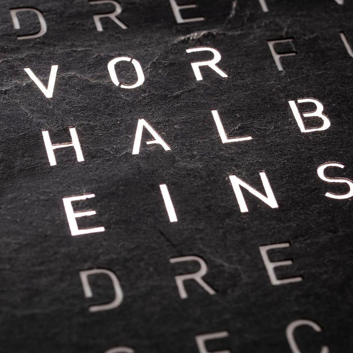 Qlocktwo - QLOCKTWO CLASSIC Metamorphite Creator's Edition Wall Clock - QT-CLASSIC-CE-FR-ME - Canada Light Shop