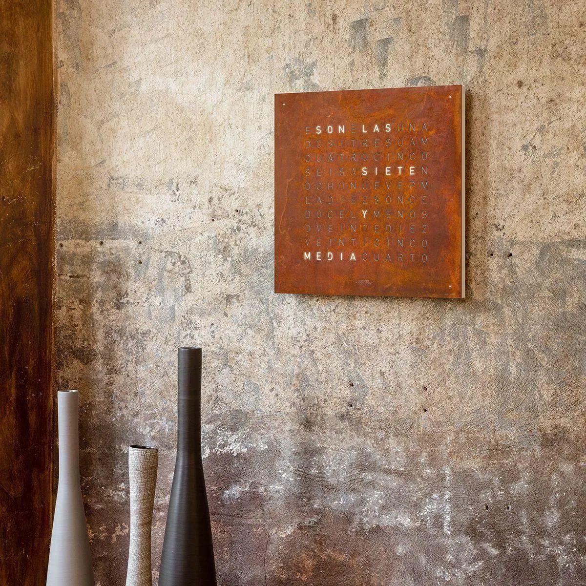 Qlocktwo - QLOCKTWO CLASSIC Rust Creator's Edition Wall Clock - QT-CLASSIC-CE-FR-RU - Canada Light Shop