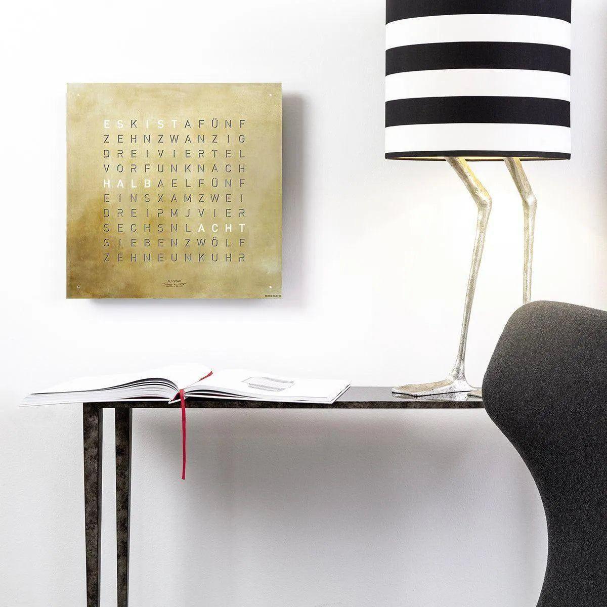 Qlocktwo - QLOCKTWO CLASSIC Silver & Gold Creator's Edition Wall Clock - QT-CLASSIC-CE-FR-SG - Canada Light Shop