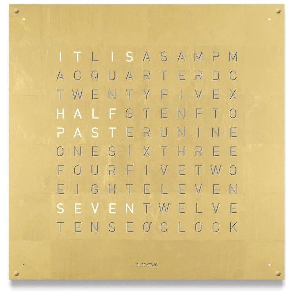 Qlocktwo - QLOCKTWO LARGE Gold Creator's Edition Wall Clock - QT-LARGE-CE-EN-GD - Canada Light Shop