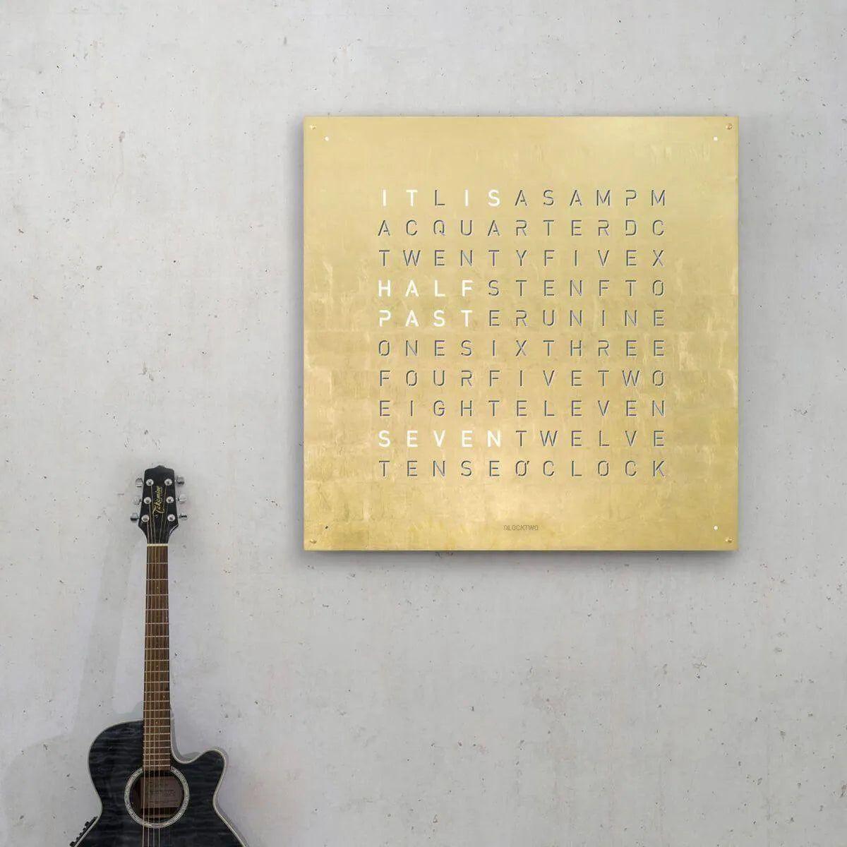 Qlocktwo - QLOCKTWO LARGE Gold Creator's Edition Wall Clock - QT-LARGE-CE-FR-GD - Canada Light Shop