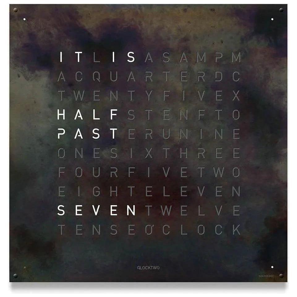 Qlocktwo - QLOCKTWO LARGE Raw Iron Creator's Edition Wall Clock - QT-LARGE-CE-EN-RI - Canada Light Shop