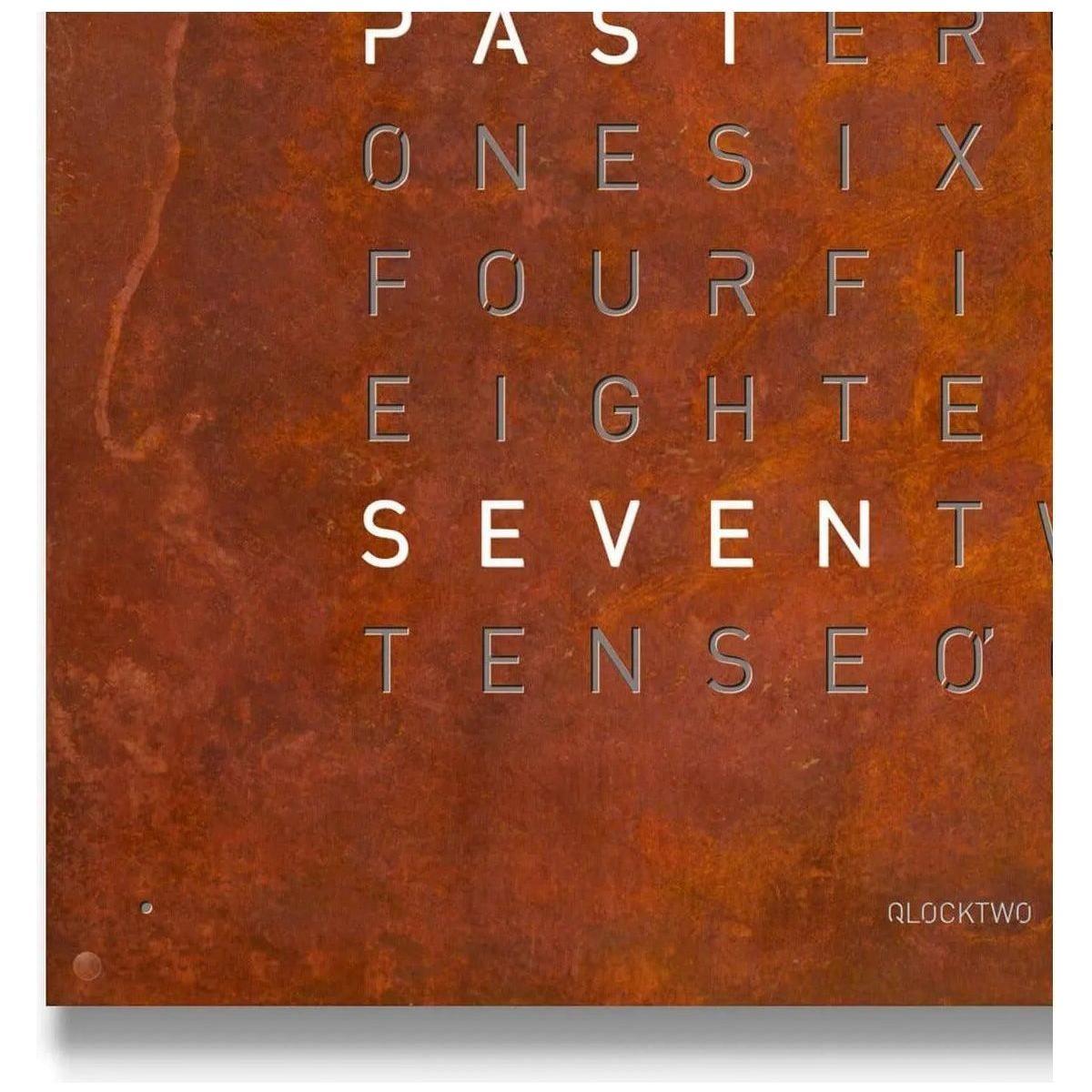 Qlocktwo - QLOCKTWO LARGE Rust Creator's Edition Wall Clock - QT-LARGE-CE-FR-RU - Canada Light Shop