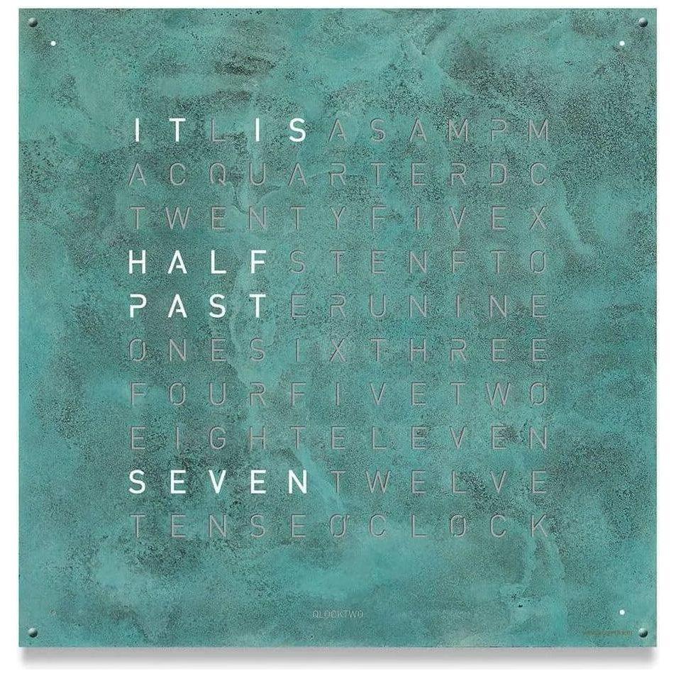 Qlocktwo - QLOCKTWO LARGE Vintage Copper Creator's Edition Wall Clock - QT-LARGE-CE-EN-VC - Canada Light Shop