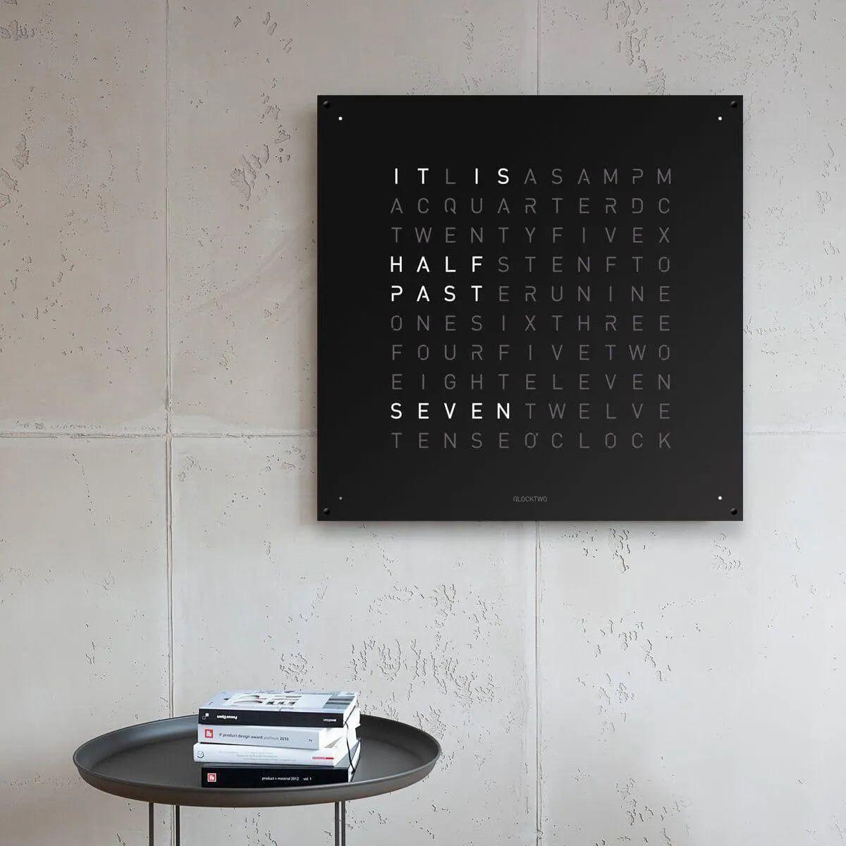 Qlocktwo - QLOCKTWO LARGE Wall Clock - QT-LARGE-EN-BP - Canada Light Shop