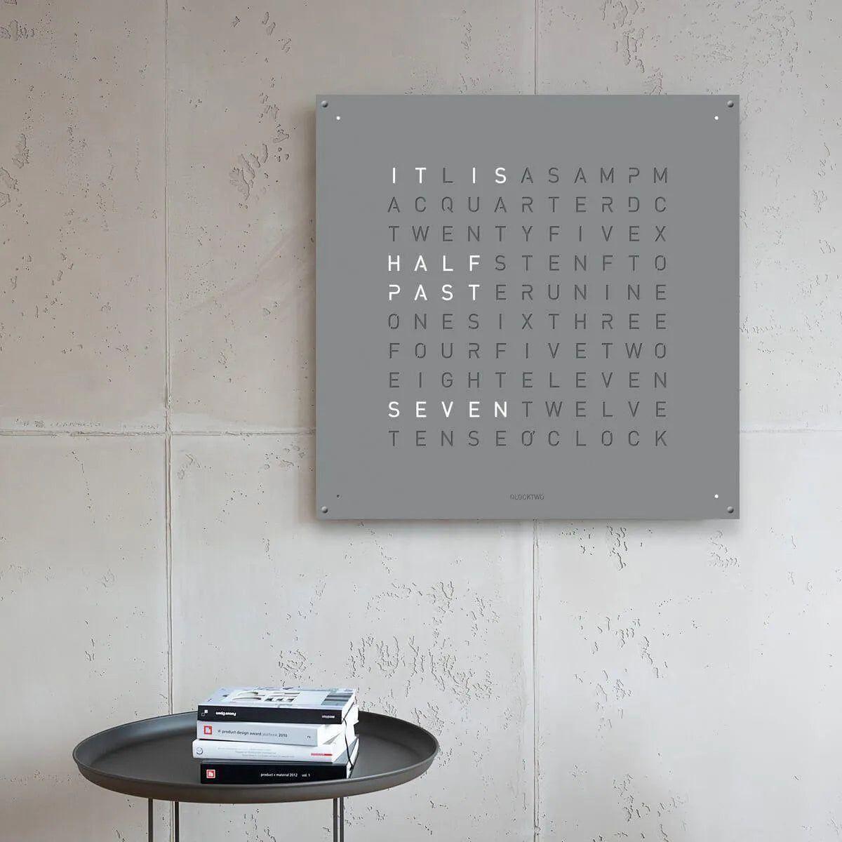 Qlocktwo - QLOCKTWO LARGE Wall Clock - QT-LARGE-EN-GR - Canada Light Shop