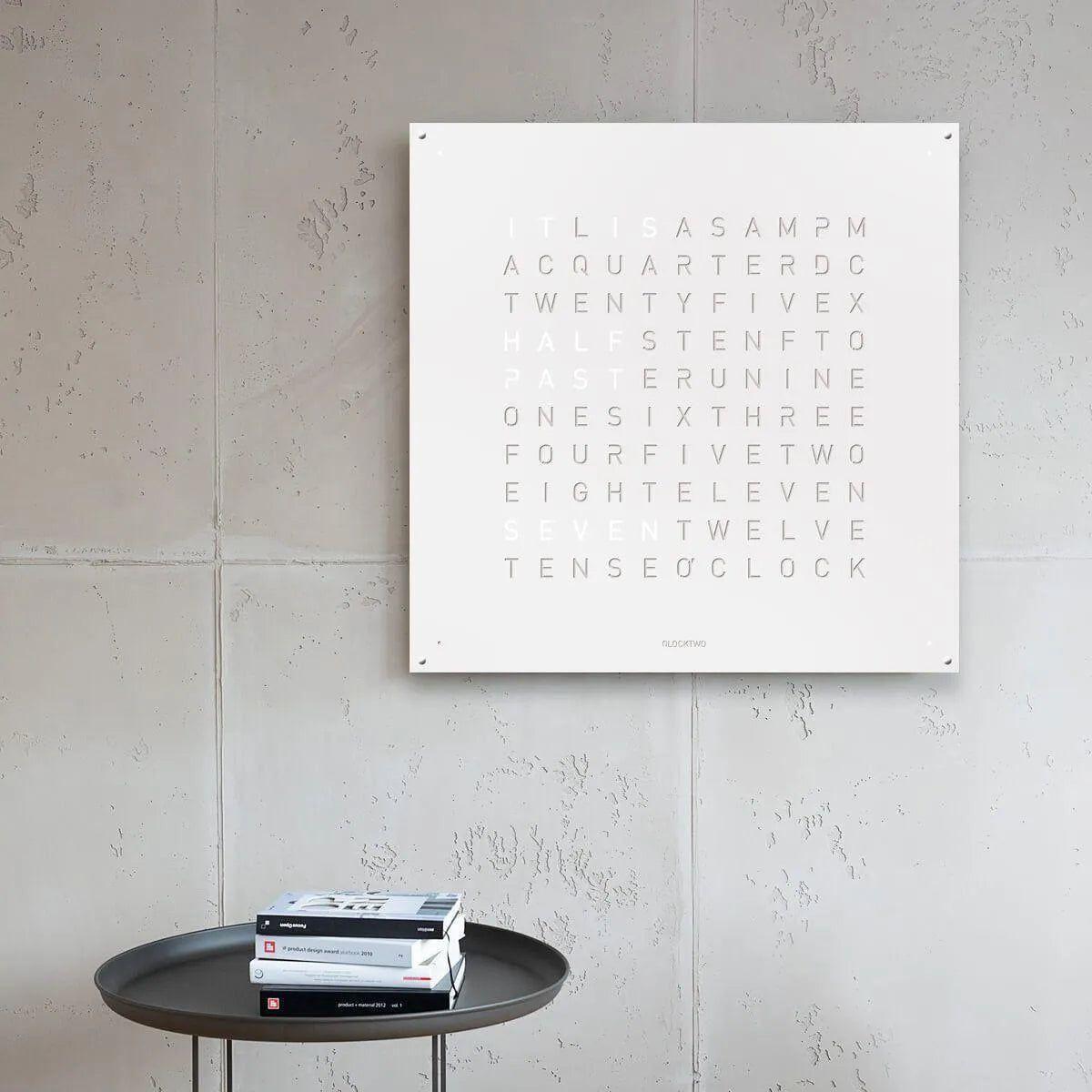 Qlocktwo - QLOCKTWO LARGE Wall Clock - QT-LARGE-EN-WP - Canada Light Shop