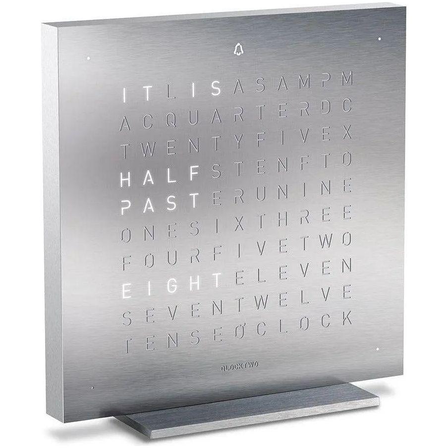 Qlocktwo - QLOCKTWO TOUCH Metal Alarm Clock - QT-TOUCH-METAL-EN-FM - Canada Light Shop